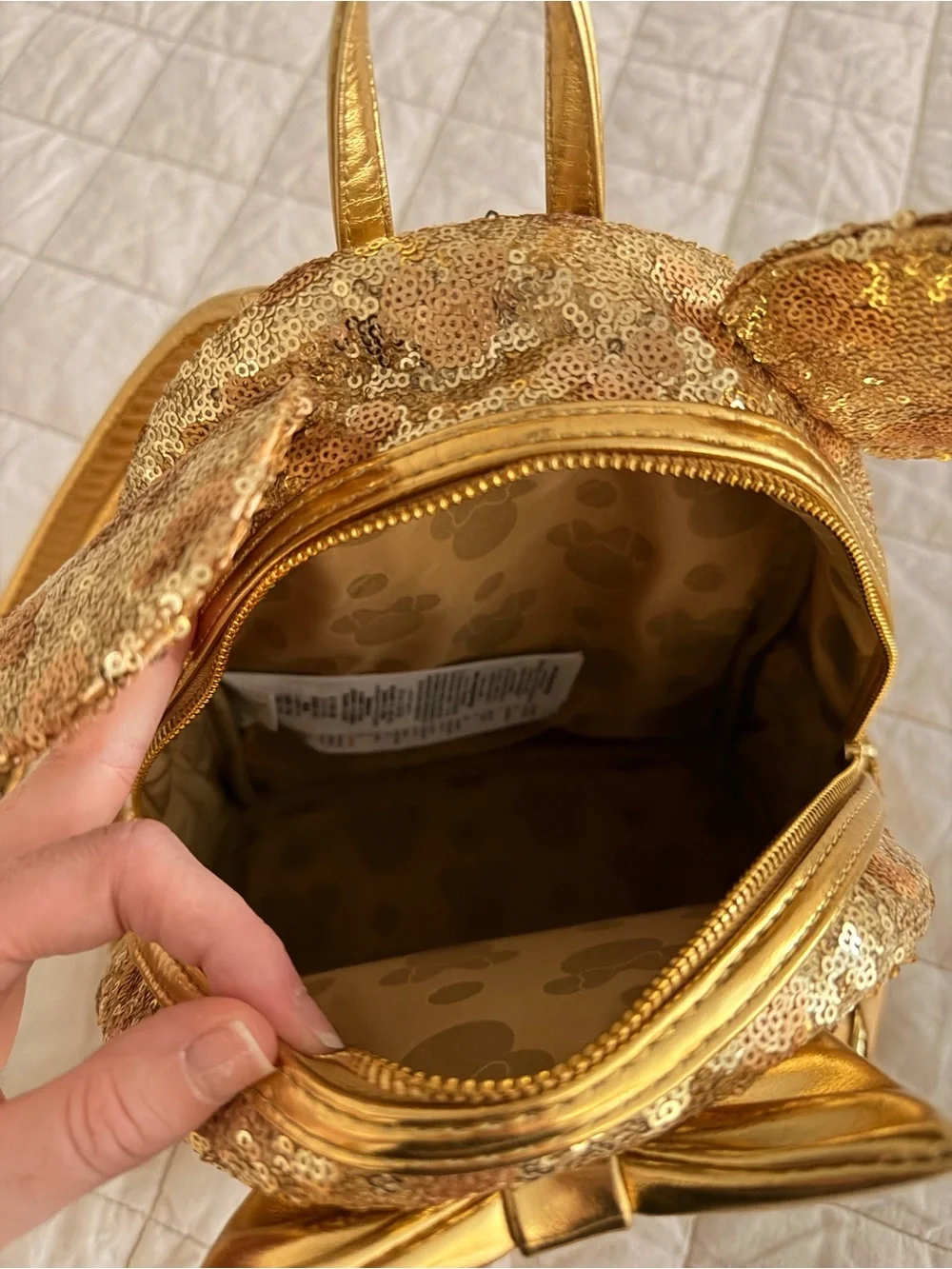 Loungefly shimmering gold